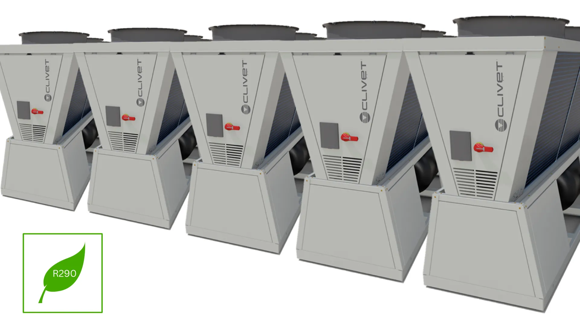 THUNDER - Реверсивна термопомпа с хладилен агент R290 С въздушно охлаждане и мощности от 35 до 73 kW