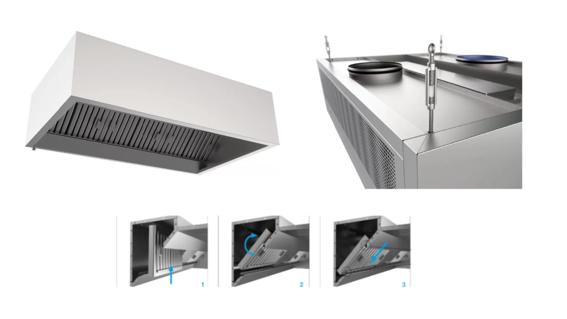 KHE - Professional convection kitchen hood Convection, with the option of adding a UV ozone system
